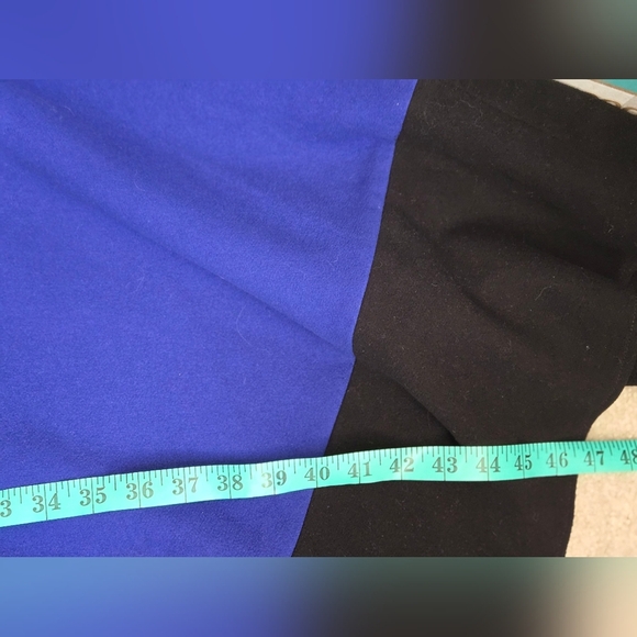 Marcona Electric Blue and Black Women's Sweater Cape With Sleeves. Size X/1X - Picture 14 of 14